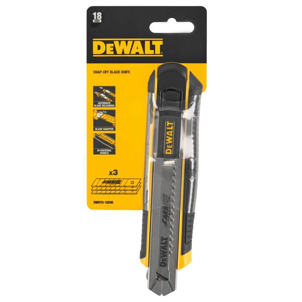 Ніж SLIDER – CARTRIDGE з лезом шириною 18 мм з сегментами, що відламуються DeWALT DWHT0-10249 DWHT0-10249 фото