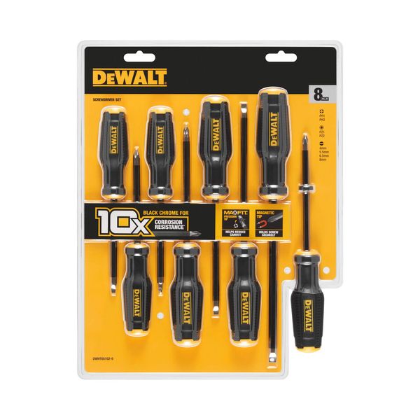 Набір викруток TOUGHSERIES™ MAX FIT®, 8 штук DeWALT DWHT65102-0 DWHT65102-0 фото