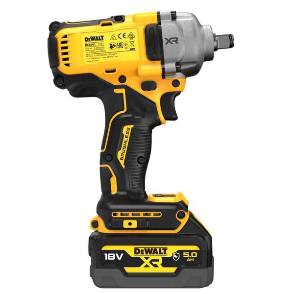 Гайковерт ударний акумуляторний безщітковий DeWALT DCF891P2G DCF891P2G фото