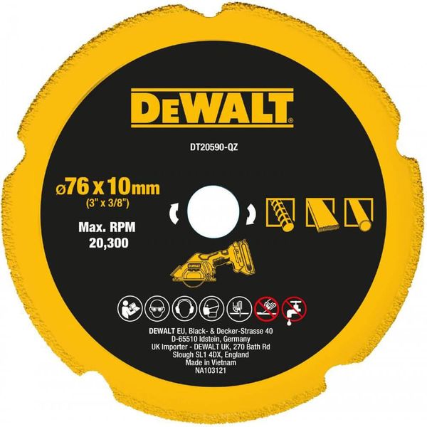 Диск алмазний DeWALT DT20590 DT20590 фото