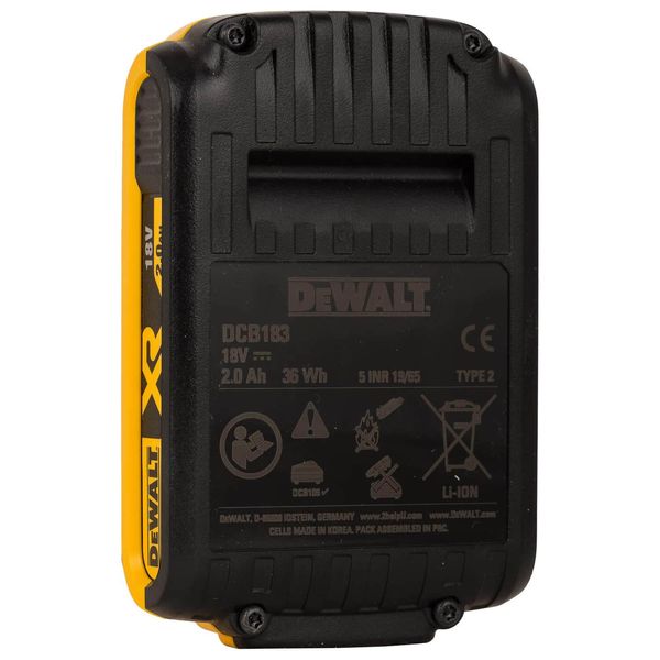 Акумуляторна батарея DeWALT DCB183 DCB183 фото