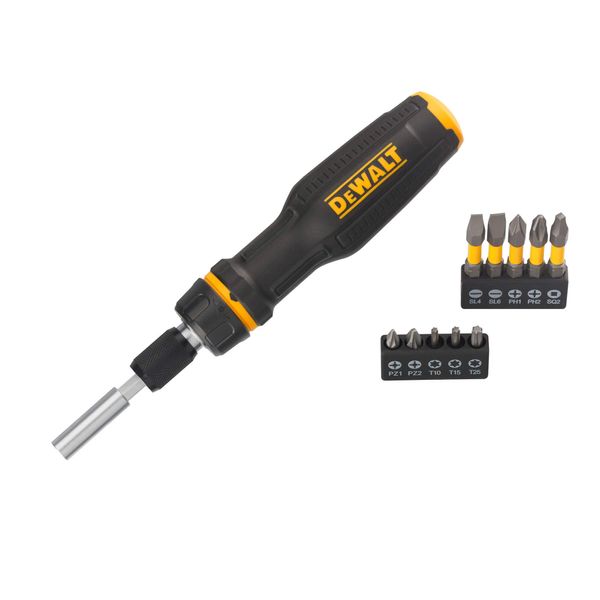 Викрутка - набір FULL FIT Telescoping зі змінними бітами, 10 біт DeWALT DWHT68001-0 DWHT68001-0 фото