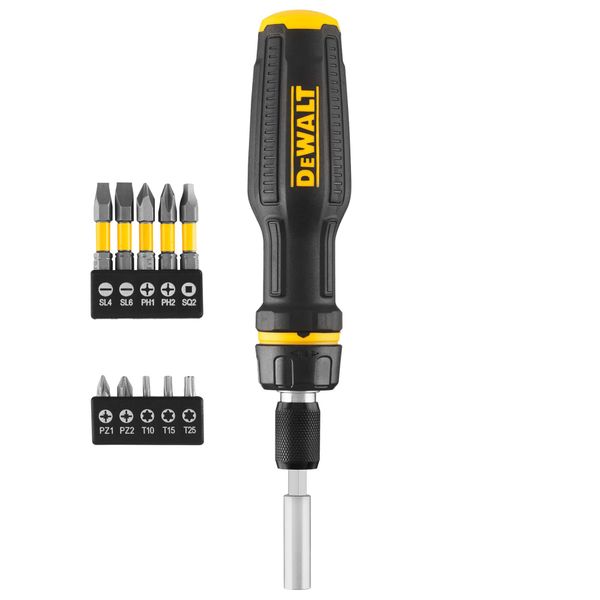 Викрутка - набір FULL FIT Telescoping зі змінними бітами, 10 біт DeWALT DWHT68001-0 DWHT68001-0 фото