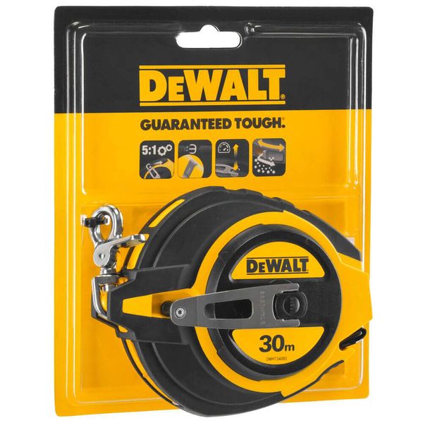 Вимірювальна рулетка Steel, 30 м х 10 мм DeWALT DWHT0-34093 DWHT0-34093 фото