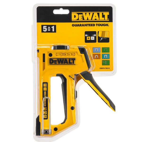 Степлер MULTI TACKER 5 в 1 скоби тип A, G, H, 6-14мм, цвяхи J 12, 15 мм DeWALT DWHT0-TR510 DWHT0-TR510 фото