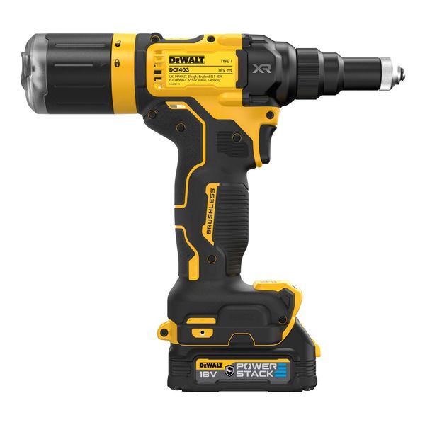 Заклепочник акумуляторний безщітковий DeWALT DCF403E1GT DCF403E1GT фото