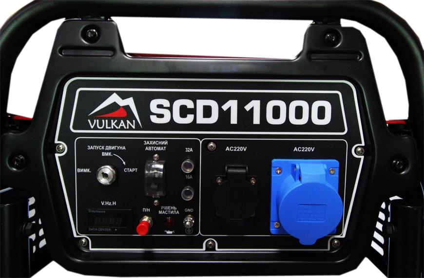 VULKAN Генераторна установка SCD11000 дизель 1ф 9кВт ел.старт, 18л, колеса SCD11000 фото